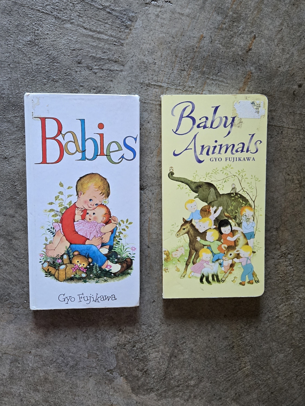 2 For $15 Vintage Babies & Baby Animals Board Books by Gyo Fujikawa